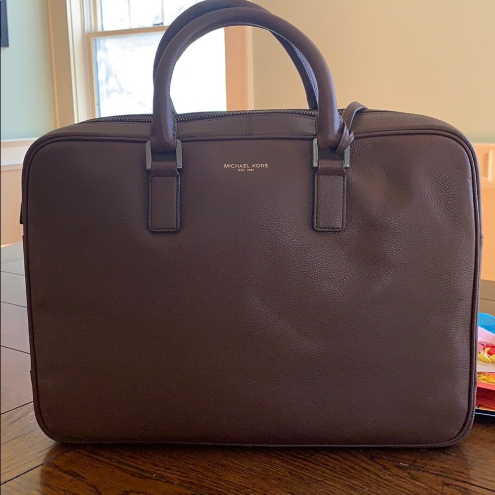 Michael Kors brown large briefcase